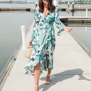 Leith Wrap Floral Dress High Low
